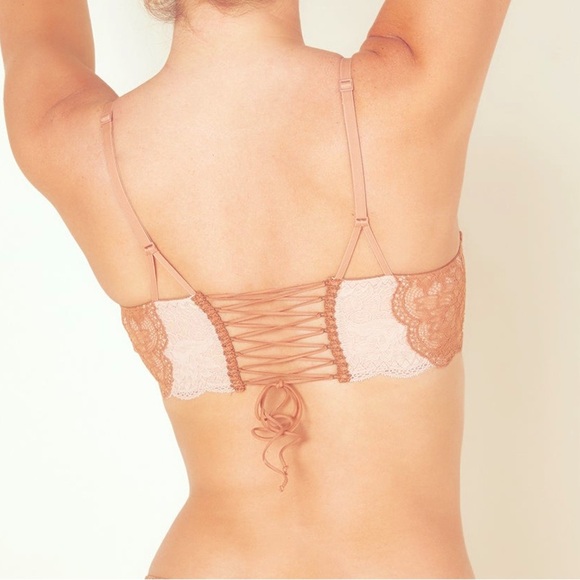 Cosabella Tosca Underwire Demi Bra Size 36B Brown Cream Lace Sexy Intimate NWT - Picture 2 of 12